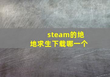 steam的绝地求生下载哪一个