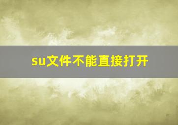 su文件不能直接打开