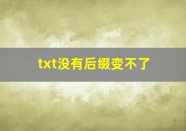 txt没有后缀变不了