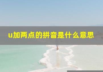 u加两点的拼音是什么意思