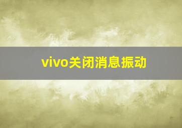 vivo关闭消息振动