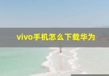 vivo手机怎么下载华为