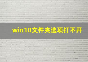 win10文件夹选项打不开