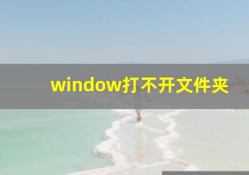 window打不开文件夹