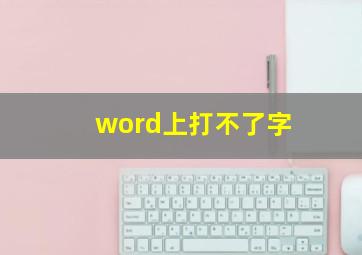 word上打不了字