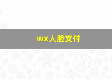 wx人脸支付