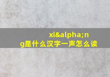 xiαng是什么汉字一声怎么读