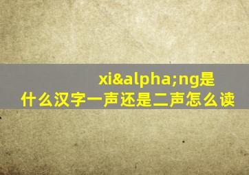 xiαng是什么汉字一声还是二声怎么读