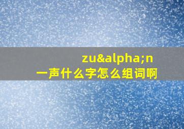 zuαn一声什么字怎么组词啊