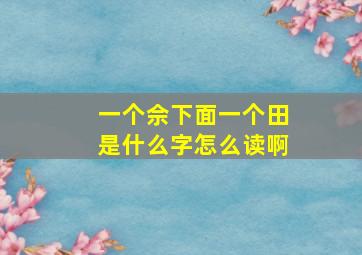 一个佘下面一个田是什么字怎么读啊