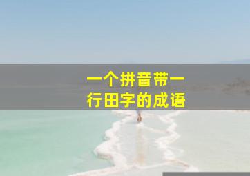 一个拼音带一行田字的成语