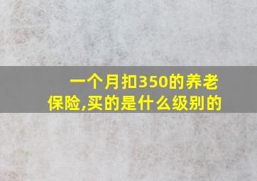 一个月扣350的养老保险,买的是什么级别的