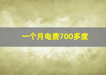 一个月电费700多度