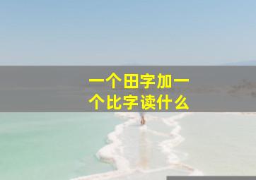 一个田字加一个比字读什么