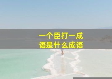 一个臣打一成语是什么成语