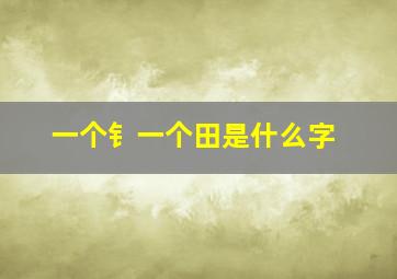 一个钅一个田是什么字