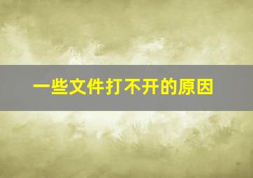 一些文件打不开的原因