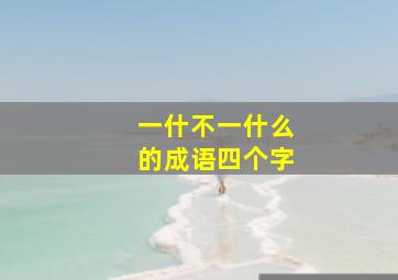 一什不一什么的成语四个字