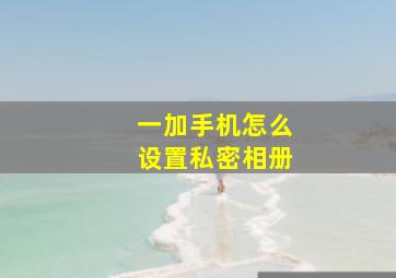 一加手机怎么设置私密相册