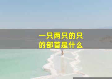 一只两只的只的部首是什么