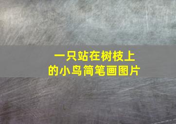 一只站在树枝上的小鸟简笔画图片