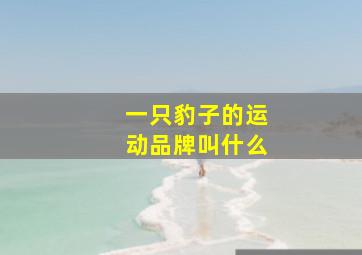 一只豹子的运动品牌叫什么