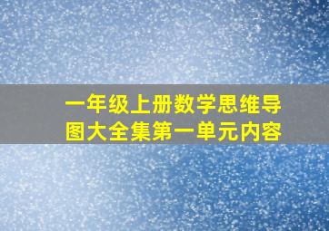 一年级上册数学思维导图大全集第一单元内容