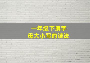 一年级下册字母大小写的读法