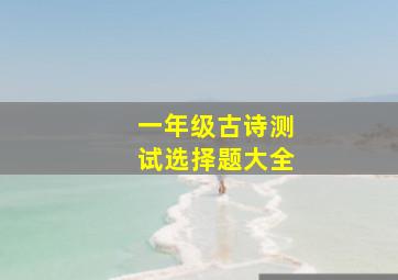 一年级古诗测试选择题大全