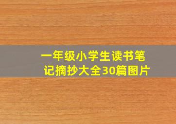 一年级小学生读书笔记摘抄大全30篇图片