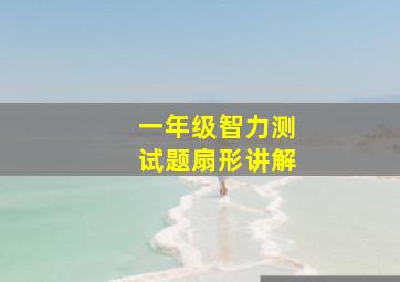 一年级智力测试题扇形讲解