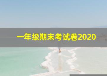 一年级期末考试卷2020