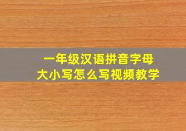 一年级汉语拼音字母大小写怎么写视频教学