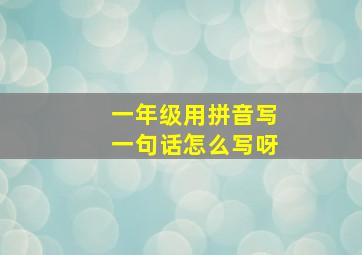 一年级用拼音写一句话怎么写呀