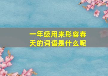 一年级用来形容春天的词语是什么呢