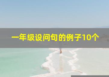 一年级设问句的例子10个