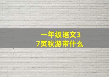 一年级语文37页秋游带什么