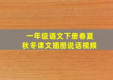 一年级语文下册春夏秋冬课文插图说话视频