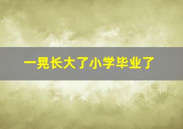 一晃长大了小学毕业了