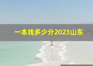 一本线多少分2023山东