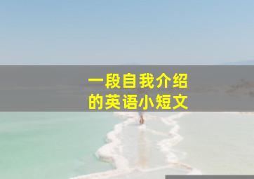 一段自我介绍的英语小短文