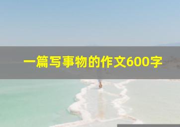 一篇写事物的作文600字