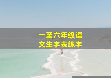 一至六年级语文生字表练字