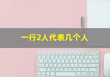 一行2人代表几个人