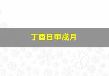 丁酉日甲戌月