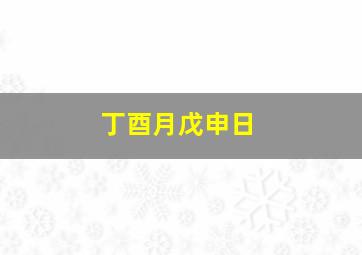 丁酉月戊申日