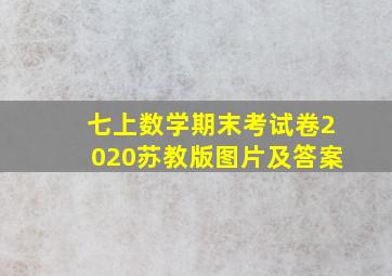 七上数学期末考试卷2020苏教版图片及答案