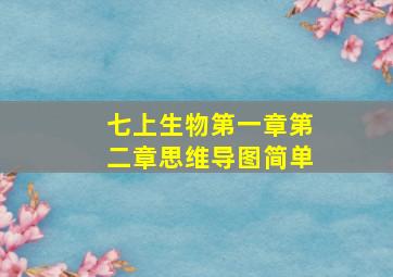 七上生物第一章第二章思维导图简单