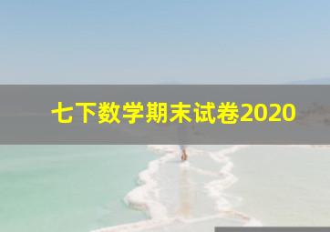 七下数学期末试卷2020