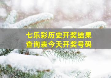 七乐彩历史开奖结果查询表今天开奖号码